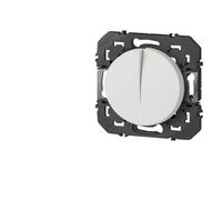 Legrand Double interrupteur ou va-et-vient dooxie 600002 – 10AX 250V~ – finition blanc