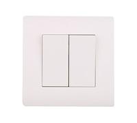 Double interrupteur va-et-vient complet Basic, blanc