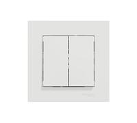 SCHNEIDER ELECTRIC Double interrupteur va-et-vient complet Miluz, SCHNEIDER ELECTRIC, blanc Blanc G
