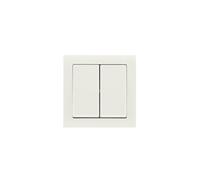 ZENITECH Double interrupteur va-et-vient saillie complet Besto, blanc Blanc G