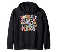 Double It and Give It to The Next Person Internet Trend - Sweat à Capuche
