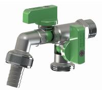 Double jardin de sortie duo hors dossard extérieure robinet vanne 1/2"" x 3/4"""" de bsp x 3/4