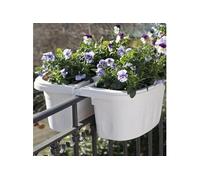 Double jardinière - KLUNIA - 40 cm - Blanc