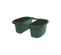 Bama Jardinière double Klunia réglable avec réservoir d'eau 40/50 x 19,8 x 18,5 cm vert