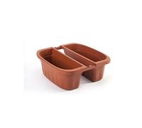 Double jardinière - KLUNIA - 50 cm - Terracotta