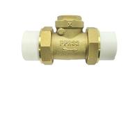 Double Jointed PPR Horizontal Check Valve 2025 Pipe Brass Tap Water Hot Melt Pipe Live Anti-backflow Fitting Valve(DN15)