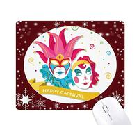 double joyeux carnaval de venise tapis de souris en hiver flocon de neige