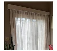 Double k robuste pour chambre à coucher et bureau Installation facile Comprend des rideaux et une cantonnière de 300 cm