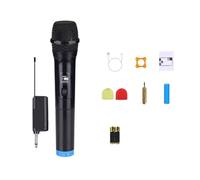 Double Karaoké Sans Fil Dynamique Microphone VHF Salle Professionnelle For Chanter Micro Portable For Spectacle De Fête Discours À Domicile Église Système PA(One mic)
