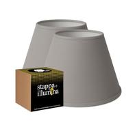 Double kit abat-jour et Stappa e illumina pour transformer votre lampe bouteille avec un abat-jour (2 kits avec abat-jours gris de 30 cm)
