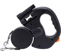 Double laisse de chien automatique rétractable en LED LED claire