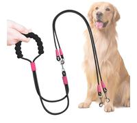 Double laisse pour chiots - Double sangle pour promenade - Équipement de sécurité réglable pour animaux de compagnie anti-enchevêtrements pour randonnée, plage, jardin et course
