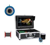 Double lampe 9 pouces DVR enregistreur 15M 30M 1000TVL15pcs LED blanches + 15pcs infrarouge for caméra de pêche sous-marine glace/mer/rivière,Équipement Professionnel(30M)