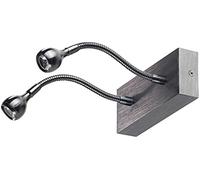 Double lampe de lecture murale avec col de cygne [Lunartec]