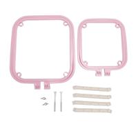 Double Layer Embroidery Frame Adjustable Stitch Hoop Stand Versatile Needlework Holder Tool for Embroidery Sewing Fabric Painting ABS Stainless Steel Desktop Craft Projects (Light Purple)