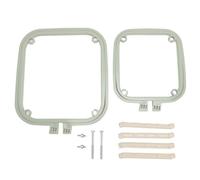 Double Layer Embroidery Frame Adjustable Stitch Hoop Stand Versatile Needlework Holder Tool for Embroidery Sewing Fabric Painting ABS Stainless Steel Desktop Craft Projects (Nordic Green)