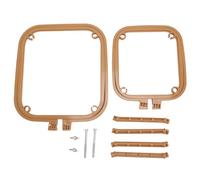Double Layer Embroidery Frame Stand, Adjustable Stitch Hoop Holder Tool, Integrated ABS Needlework Frame for Desktop Embroidery, Sewing, Fabric Painting and Craft (Kaki)