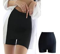 Double-Layer Front Crotch Ice Silk Safety Shorts, Seamless Anti Slip Boxer Shorts, Short de sécurité en soie glacée à double épaisseur à lentrejambe avant, Double Layer Safety Pants for Women