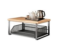 Double Layer Organizer, Heavy Duty Coffee Shelf, Medium Size Tea Bag Holder with Sturdy Build Feature, Durable Kitchen Counter Organizer, Beverage Storage Shelf with Sl esign, Home Accessory Item