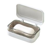 Double Layer Soap Dish - 13.2x8x5cm Drainable Portable Soap Box | Creative LidSoap Holder PP Travel Case - Bathroom Hiking Leak Proof Storage Container for BarSoap