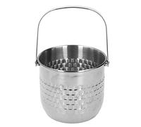 Double Layer Stainless Steel Insulated Wine Bucket, Ice Wine Bucket for Chilling Wine Beer Whisky, Wine Cooler Bucket with Glossy Finish for Bar KTV Party Dinner (Argent)
