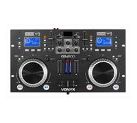 Vonyx CDJ500 - Double Lecteur CD/MP3/USB/Mixeur avec Bluetooth, 2 Canaux, Fonctionnalité Auto-Cue, Table de Mixage Intégrée, Sorties Master et Record, Parfait pour DJ Amateurs ou Professionnels