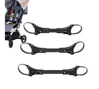 Double linker Pram - Connecteur de chariot pour nourrissons réglable, sangles sécurisées de boucle | Adaptateur universel de la poussette, jumeaux d'accessoires de voyage légers, équipement de randonn