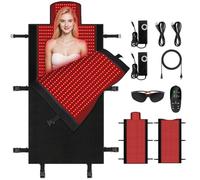 Double longueur d'onde LED 660 nm et 850 nm Tapis de thérapie par lumière rouge pour soulager la douleur 183 x 83 cm