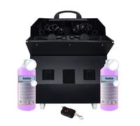 Double Machine à bulles PRO - jusqu'à 8m de distance, Capacité 3L - Télécommande et 2L de liquide inclus, Mariage, Anniversaire