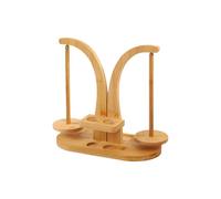 Double mandrin rotatif - rouleau à outils au crochet - enrouleur de fil | Enrouleur pour support de fil manuel en bois | 28,5 cm Outil au crochet spinner pour tresser,