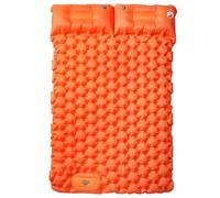 Double matelas auto-gonflant avec coussin, 195 x 130 x 8,5 cm, nylon 40D, revêtement TPU, ultra léger, imperméable, pliable, compact pour camping, extérieur, trekking, randonnée, festival, voyage