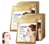 Double Menton Masque Visage V-Line,Neck Lift Tape,Chin Lifting Mask,Skult Collagen Face Sculpt Wrap,Masque Facial Raffermissant,Collagène Pour Double Menton Et Visage,Double Menton Réducteur (10PC)