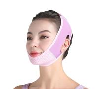 Double menton réducteur V Ligne Masque facial Masque soulevant le ruban souche à menton doux pour les femmes pour restaurer l'élasticité de la peau violette