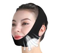 Double mentonnière, éliminateur réutilisable en forme de V, restaure la couche affaissée et remodèle le visage, bande de levage du cou plus mince pour les femmes
