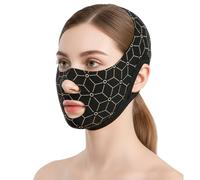 Double mentonnière en V Line - Sangle de levage du visage réglable avec design antidérapant - Réutilisable - Pour un usage quotidien, soins personnels du visage