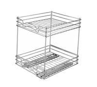 Double métal Se nizer - Étagère coulissante amovible pour condiments de cuisine - Étagère gain de place pour cabine et péché