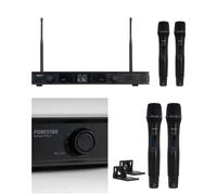 DOUBLE Micro-Main UHF PRO sans fil LCD DJ PARTY 2 X100 Fréquences DSP DUO