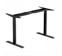 [Double moteur intelligent + levage à deux sections] Pieds de table élévatrice électrique avec double traverse renforcée pour bureau de jeu et d'apprentissage, capacité de charge de 120 kg (noir)