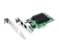 Double NIC Gigabit avec puce Intel 82576, carte réseau 1 Go comparée à Intel E1G42ET NIC, 2 ports RJ45, PCI Express 2.1 X1, carte Ethernet à profil bas pour Windows/Windows Server/Linux