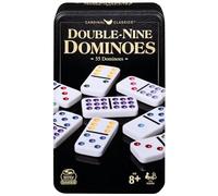 Double Nine Dominoes Set in Storage Tin, for Families and Kids Ages 8 and up