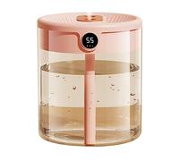 Double Nozzle Air Humidifier, USB Double Humidifier with Lcd Display Double Spray Large Capacity Oil Diffuser for Indoor Bedroom Home Office (Rose)