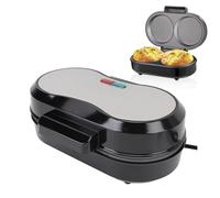 Double Omelette Maker - Plaques Doubles antiadhésives, cuisinière à œufs 850W pour 2 omelettes, préchauffage Rapide, Pas de rataudage, poignée Cool-Touch, Facile à Nettoyer