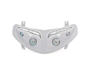 DOUBLE OPTIQUE REPLAY RR8 POUR PEUGEOT 50 SPEEDFIGHT-II BLANC AVEC LEDS BLANCHES **