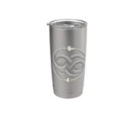Double Ouroboros Symbole Alchimique Serpent Infini Gobelet isotherme en acier inoxydable double paroi