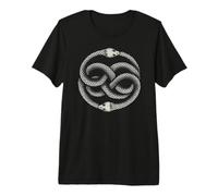 Double Ouroboros Symbole Alchimique Serpent Infini T-Shirt Haut de Gamme