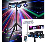 Ibiza Pack double éclairage DJ Euphoria Portiques - 48 effets PAR/ASTRO/BEAM/DERBY - Télécommande DMX