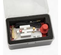 Double pagaie pour ode morse pour radio à ondes courtes - Faisceau principal en aluminium avec boîtier en ABS - Unité à commande par doigt pour entraînement CW 14 x 7,5 cm (rouge)