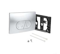 Double panneau de chasse d'eau pour réservoir dissimulé ABS blanc (argent