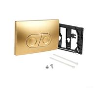 Double panneau de chasse d'eau pour réservoir dissimulé ABS blanc (or mat)