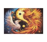 Double phénix Yin Yang Tai Chi Puzzles 1000 Pièces pour Adultes Vision Moderne Educa Créatif Famille Décoration Intérieure Assemblage Amusant Cadeau 1000 PCS